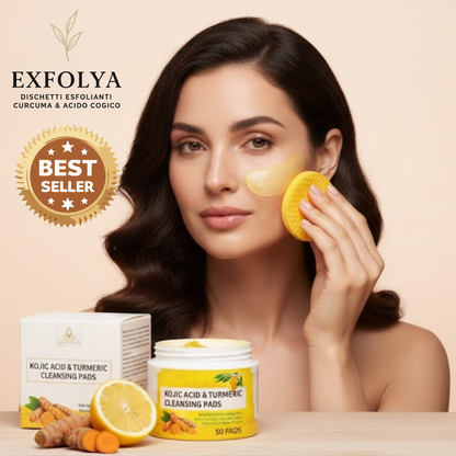 EXFOLYA Dischetti Esfolianti alla Curcuma e Acido Cogico
