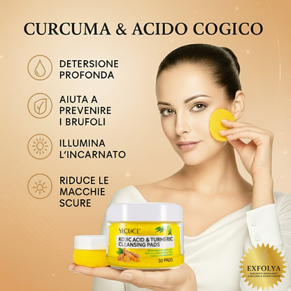 EXFOLYA Dischetti Esfolianti alla Curcuma e Acido Cogico