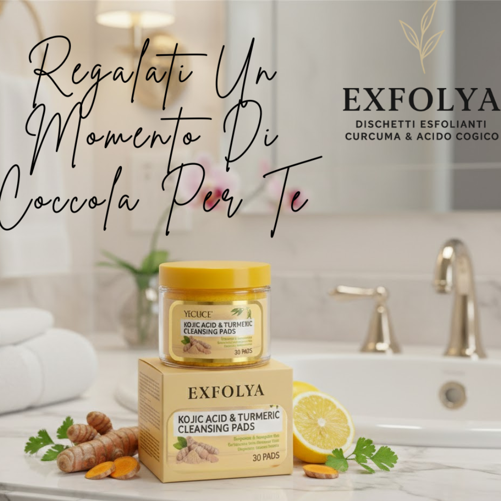 EXFOLYA Dischetti Esfolianti alla Curcuma e Acido Cogico