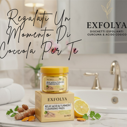 EXFOLYA Dischetti Esfolianti alla Curcuma e Acido Cogico